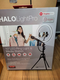 Ring light selfies with microphone USB powered