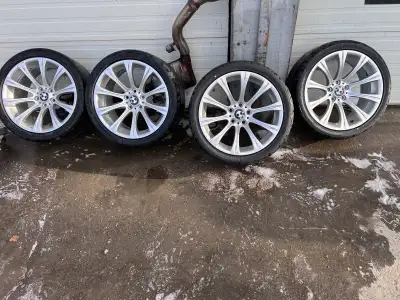 I have a set of staggered original BMW M5 e60 rims Style 166 & tires for sale. Was on my M5 but sold...