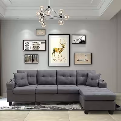 Upgrade your living space with our luxurious L-sectional sofa, designed for ultimate comfort and sty...