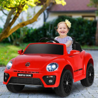 2023 Volkswagen Beetle Pink 12V Kids Ride On Car with Remote Con