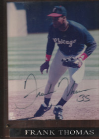 Frank Thomas Autographed and on plaque 8  by 10 picture