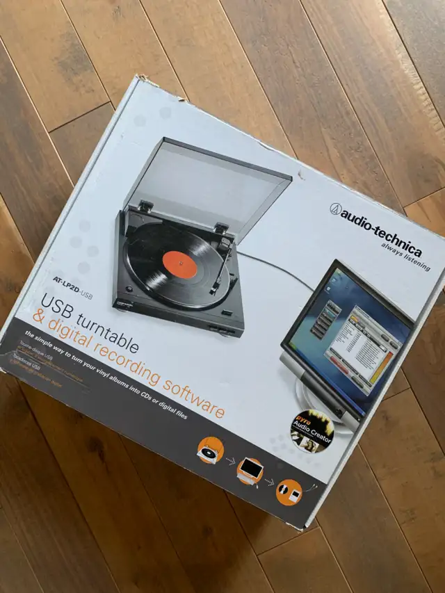 Audio-Technica USB Stereo Turntable System: AT-LP2D-USB in Stereo Systems & Home Theatre in Markham / York Region - Image 2