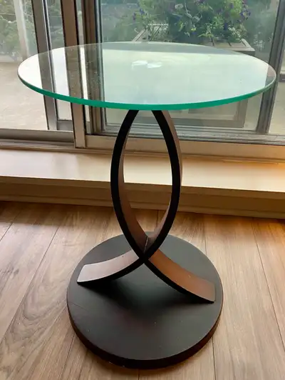 Glass top side table , View more