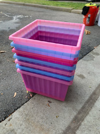 Wheeled toy storage bins from IKEA 