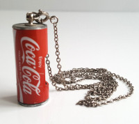 Vintage "Coca-Cola" Can Quartz Necklace Watch