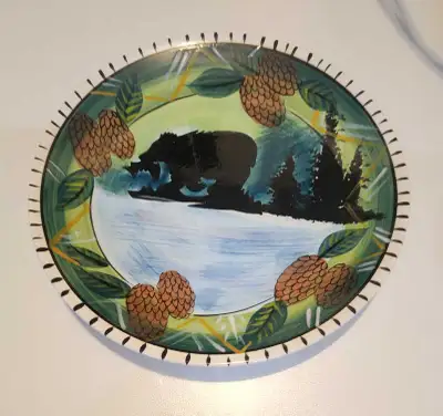 Vintage Artables Canada "The Wildlife" Series Hand Painted Plate, View more