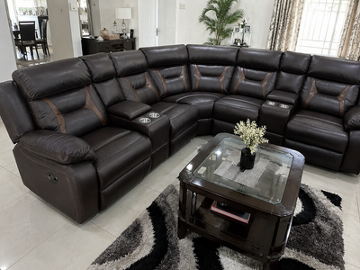 Leather Sectional Sofa with Recliners, View more