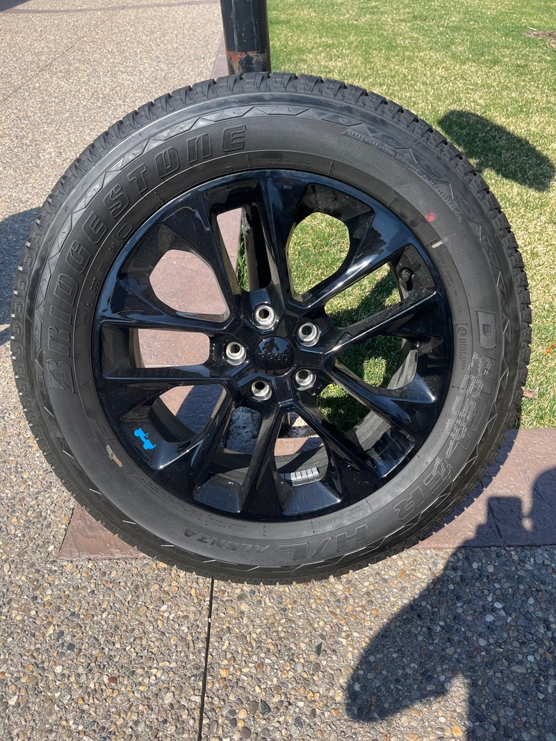20” JEEP black rims on brand new Bridgestone tires. Tires & Rims