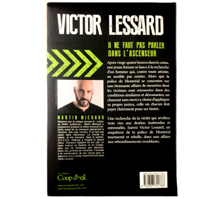 2 livres, romans policiers, Victor Lessard, de Martin Michaud dans Ouvrages de fiction  à Saint-Hyacinthe - Image 3