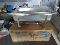 2 STACKABLE WELDED CHAFERS PLUS 1O ADDITIONAL PANS
