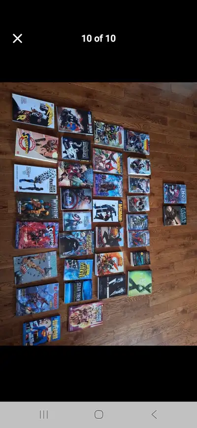 Selling assortment of both hard cover and soft cover comic books, manga, novels for both adults and...