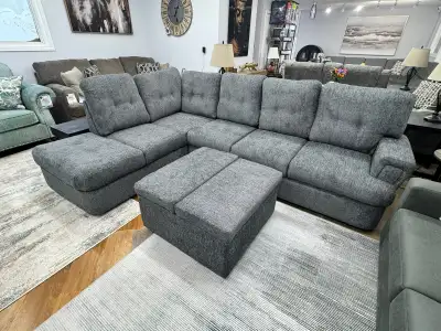 New Grey Sectional Sofa With USB Charging Port Amazing Sale, View more