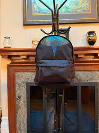 Marcelo Burlon blue and green wing backpack ret 525+tx