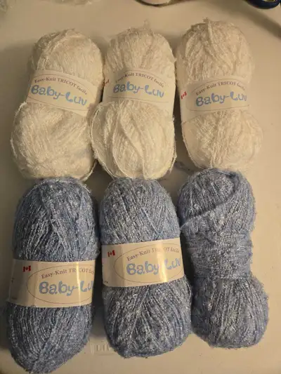 Baby-Luv Boucle Yarn, featuring 6 skeins perfect for your next knitting or crochet project! This yar...