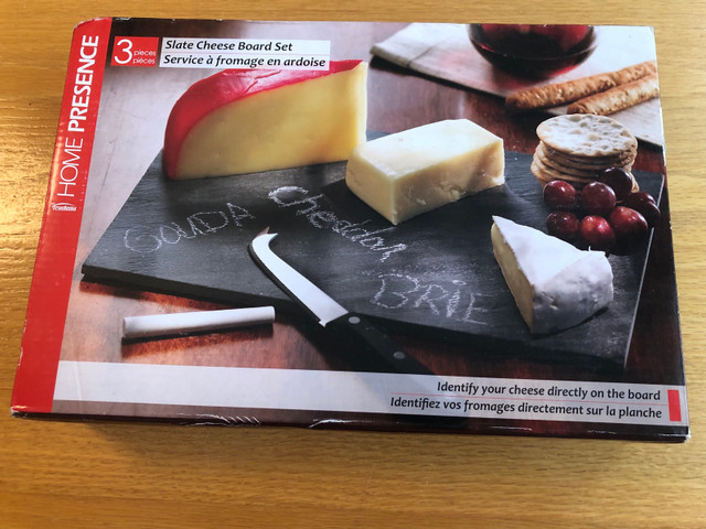 Slate Cheeseboard Set - Brand New in box in Kitchen & Dining Wares in Kitchener / Waterloo