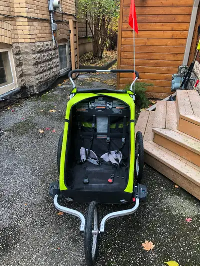 Includes: cycling kit (installed), jogging kit, never‑used stroller wheels still in box Original own...