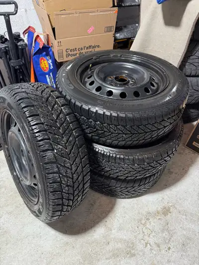 Set of 4 Goodyear Ultra Grip Winter Tires on Steel Rims – 205/55R16 Selling a complete set of 4 Good...