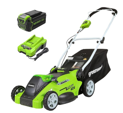 Greenworks 16inch 40V lawnmover, View more