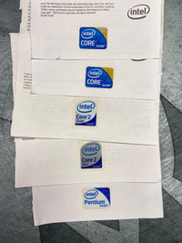 Intel CPU stickers x5