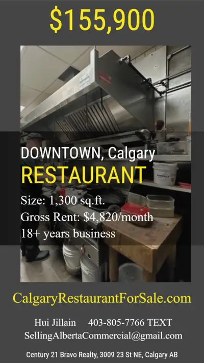 MLS A2220838 - 18+ years restaurant business. A rare opportunity to own a well-established and fully...