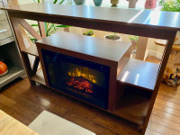 Fireplace with media stand 