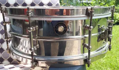 1930's Vintage Ludwig Pioneer Snare Drum. 8 Lug Brass Shell., View more