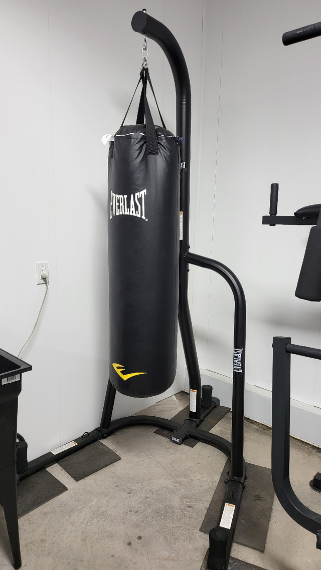 Ensemble de punching bag Everlast 100 lbrs sur stand 360$ dans Autre  à Lévis - Image 2