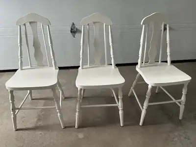 Vintage wooden table and chair set, View more
