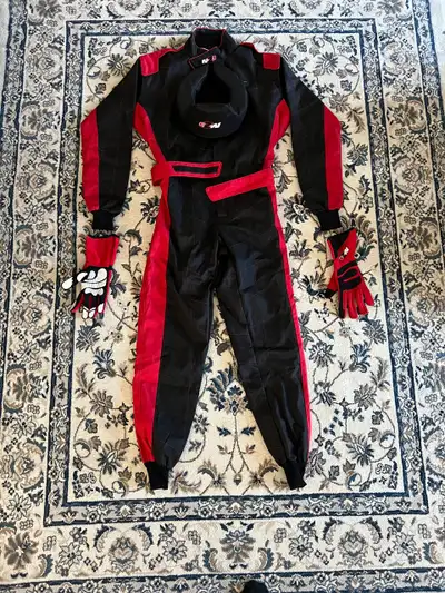 Cordura Racing Suit with Racing Gloves  & Neck Brace, View more