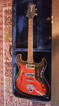 Semi-Hollow Body Electric Guitar Rare 1966 Baldwin Vibraslim