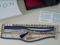 Avon Tasseled Multi Layer Bracelet with Turtle charm - in box