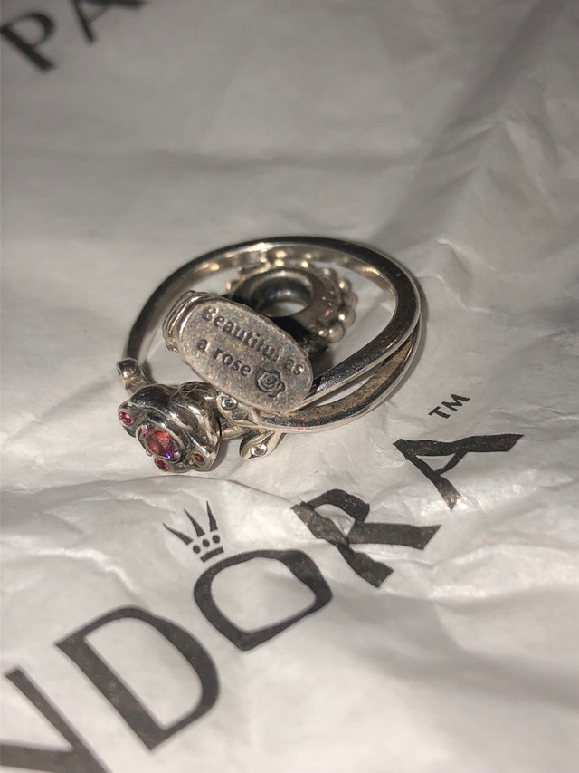 Pandora x Disney Beauty and the Beast Ring & Charm in Jewellery & Watches in Oakville / Halton Region - Image 3