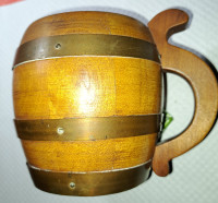 Vintage Wooden Beer Mug/Tankard  1945 Canada