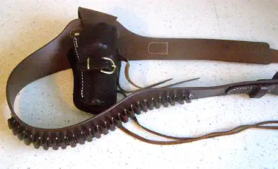 Premium Leather gun holster/belt--reduced!!, View more