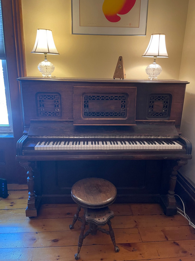 Free piano and stool in Pianos & Keyboards in Belleville