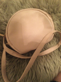 Light pink faux leather purse