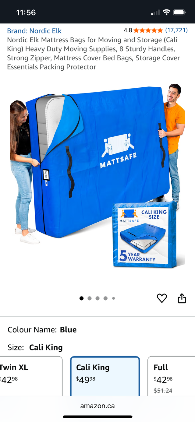 California King Mattress Cover in Bedding in Hamilton - Image 2