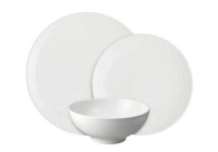 NEW DENBY 12-Piece Porcelain Dinnerware Set - CLASSIC WHITE