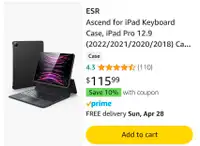 ESR Ascend for iPad Keyboard Case, iPad Pro 12.9 (2018-2022)