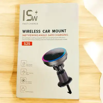 Brand New Magnetic Wireless Car Charger for iPhone 12–16, View more