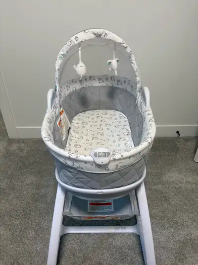 Beautiful Bassinet with Canopy + Wheels (Excellent Condition), View more