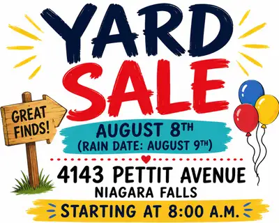 Garage Sale Aug 8th, View more