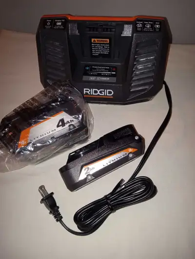 BRAND NEW RIDGID GEN 5X CHARGER AND 2 NEW BATTERIES, View more