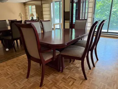 Vintage Solid Wood Formal Dining Suite | Table Chairs Cabinet, View more