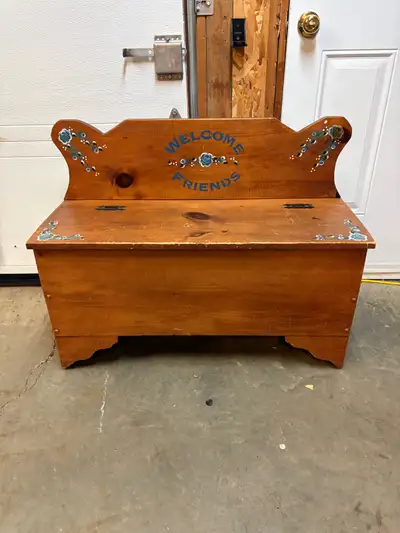 Rustic Wooden Storage Bench / Hope Chest, View more
