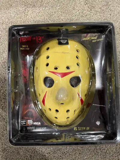 NECA Friday the 13th Part 3 Jason Mask Prop Replica open box like new