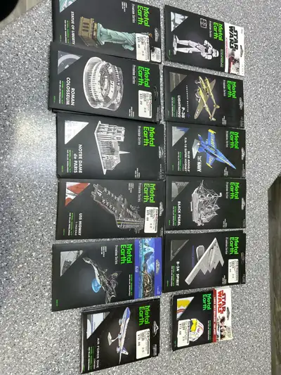 Metal Earth Steel model kits No glue required! Prices will vary, starting at $12+ We do offer a 30 d...