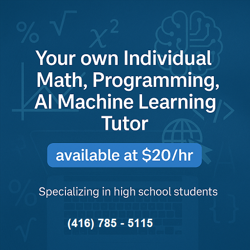 Math, Programming, AI Tutor and Lessons  $20/hr for High School64656287380226121