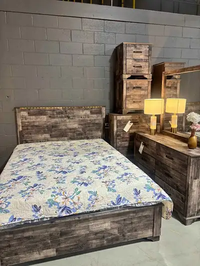 Queen size wooden bedroom set for sale, View more