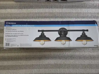 Bought for cottage renovation. Never used, never opened the box. Last picture shows what I paid for...
